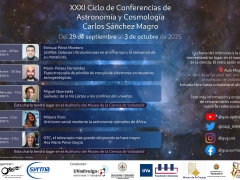 Poster del XXXI Ciclo de Conferencias de Astronomía y Cosmología Carlos Sánchez Magro