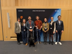 Posando con los organizadores del evento