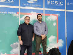 Juan Gibaja y Enrique Pérez-Montero felices en la presentación del libro